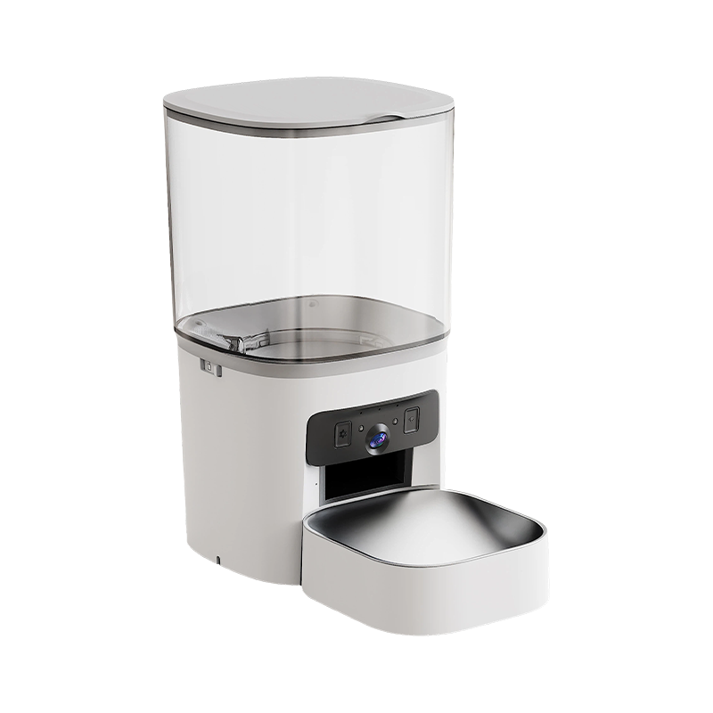 Alimentatore intelligente per animali domestici a doppia lente MAS-3007 con tramoggia trasparente da 6 litri