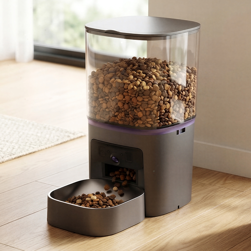 Alimentatore intelligente per animali domestici a doppia lente MAS-3007 con tramoggia trasparente da 6 litri Alimentatore intelligente per animali domestici a doppia lente MAS-3007 con tramoggia trasparente da 6 litri